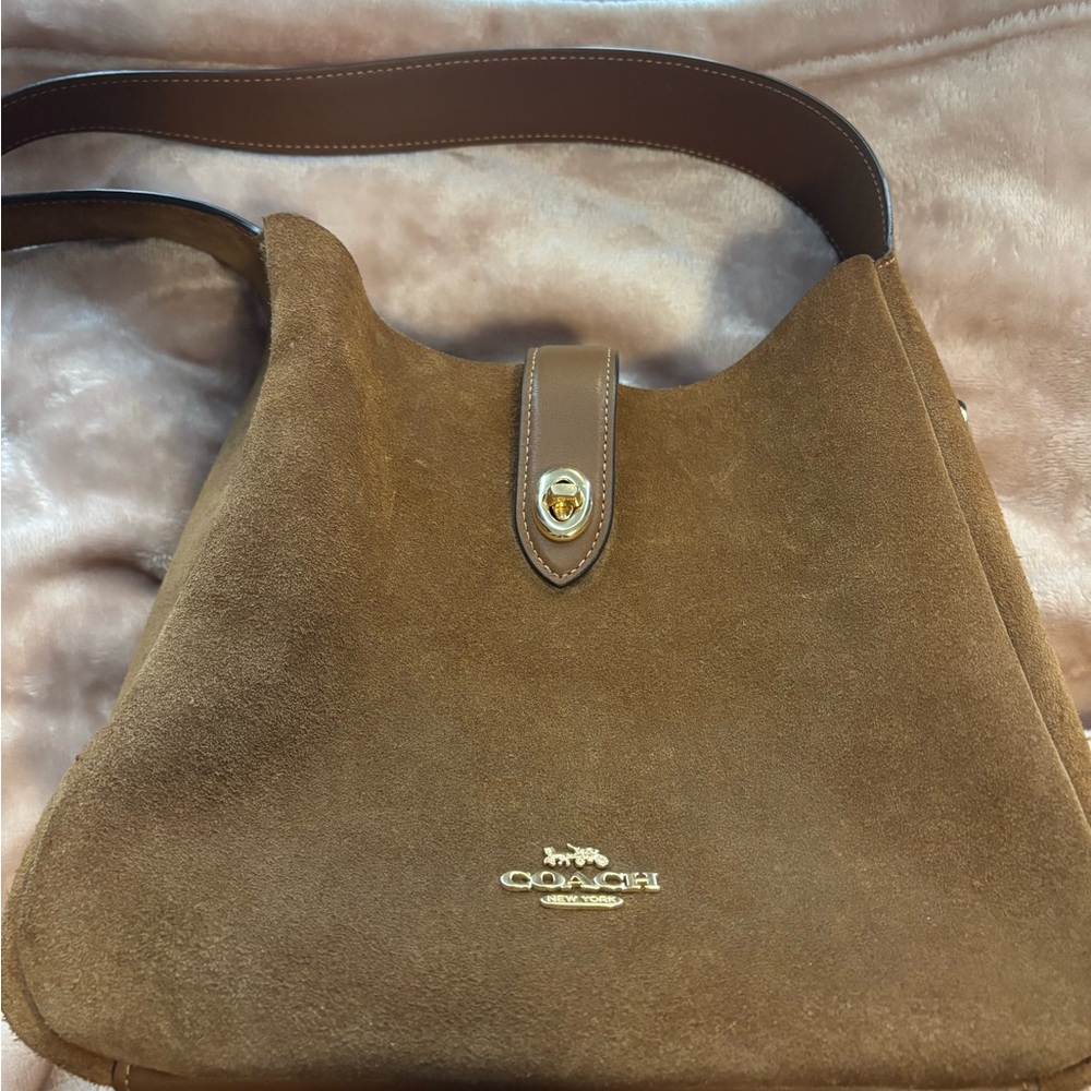 Coach Brown Suede Shoulder Bag